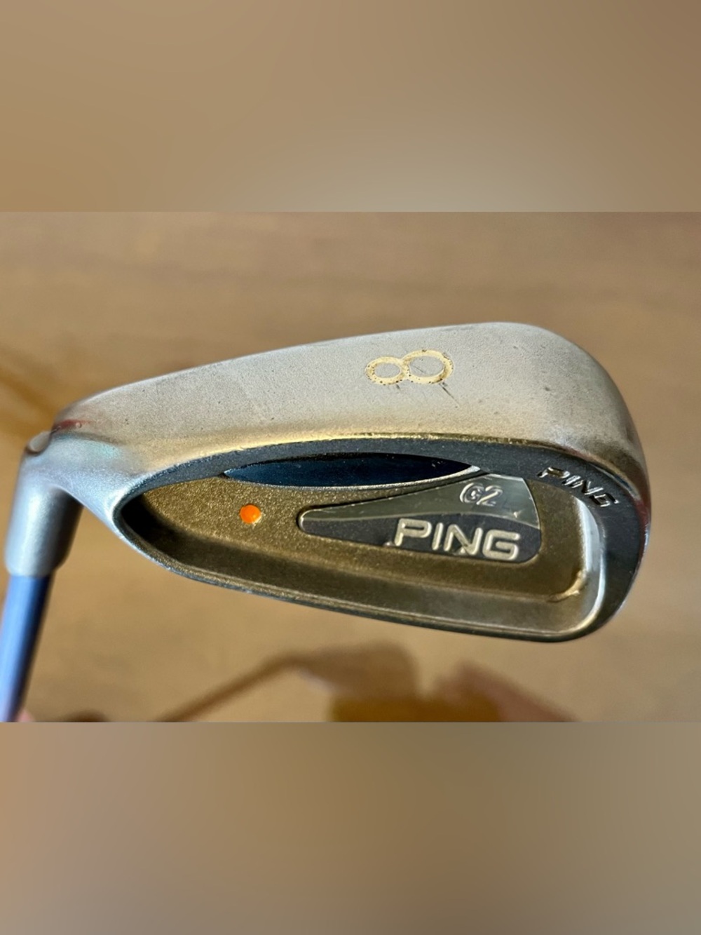 Ping G2 L 8-Iron LH Orange Dot - Ping TFC-100 Ladies Flex - ~35.75”